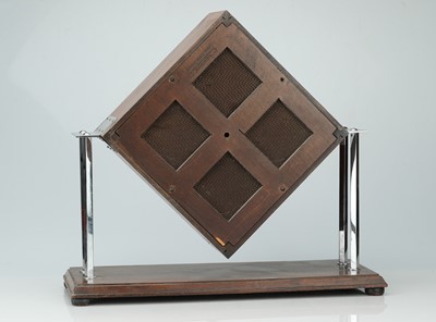Lot 879 - An Art Deco Walnut and Chromium-plated Audio Speaker