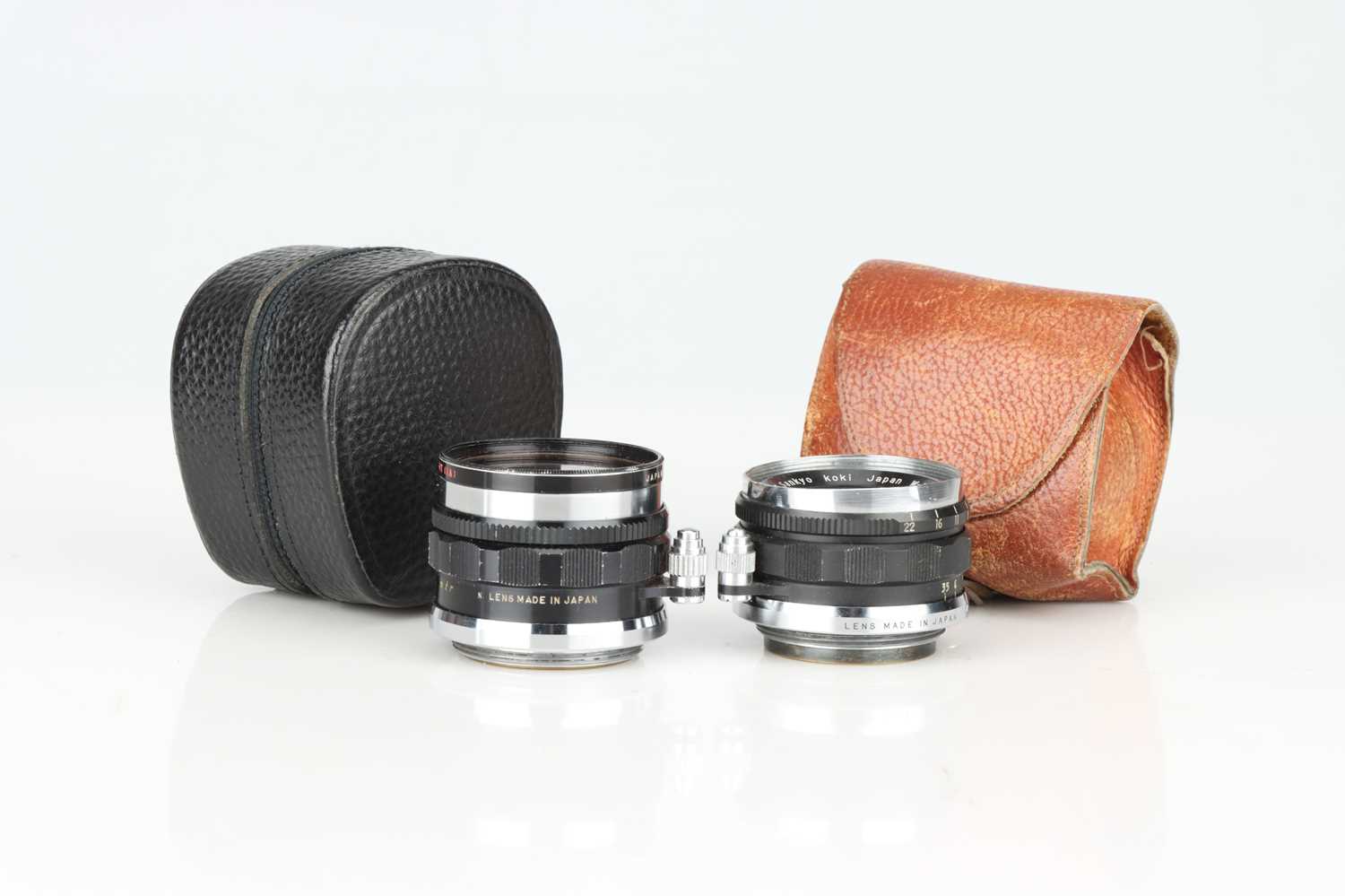Lot 578 - Two Sankyo Kohki W-Komura 35mm f/2.8 Lenses