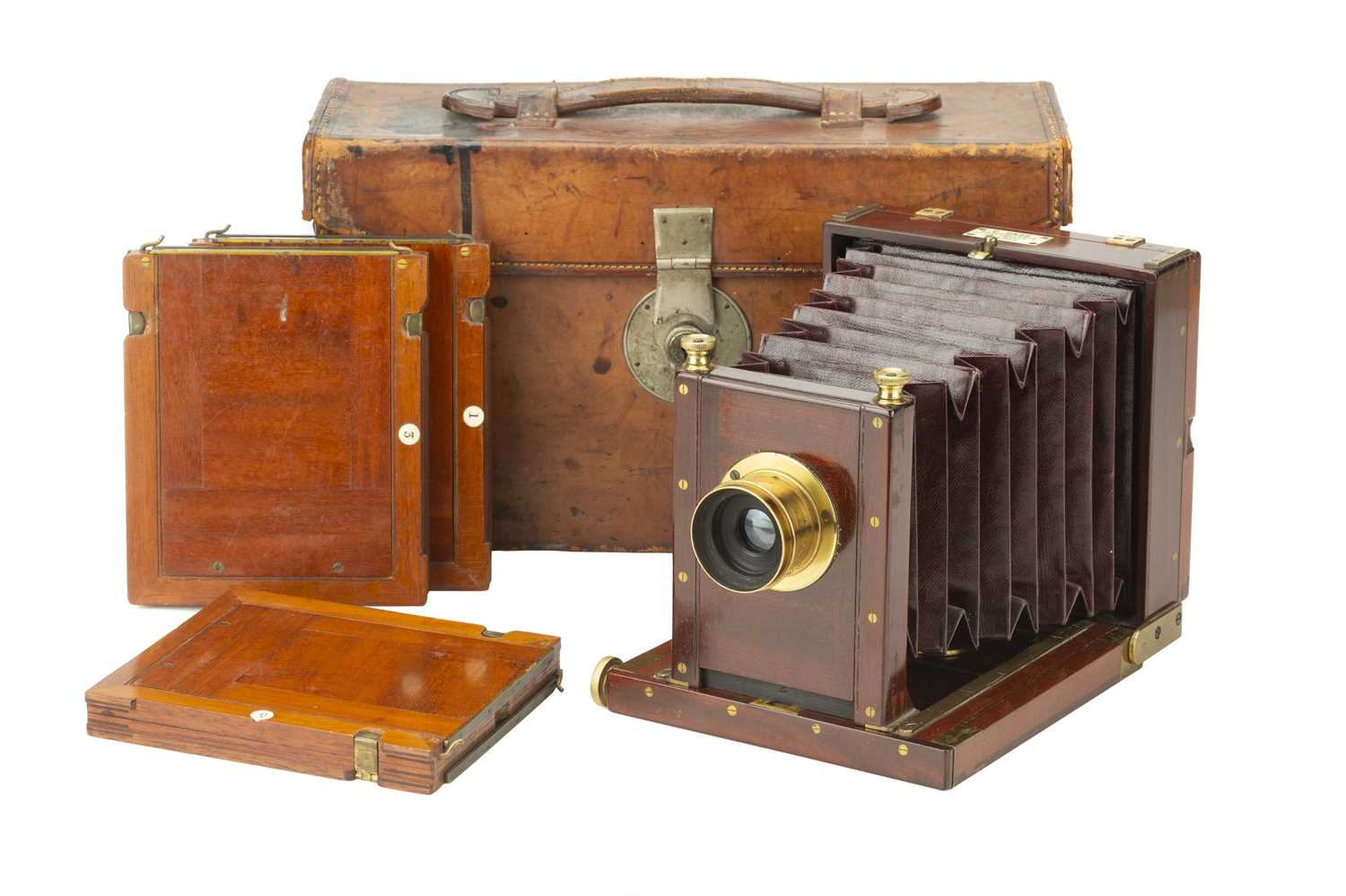 Lot 177 - A Fine G. Hare New Patent Quarter Plate Mahogany Field Camera