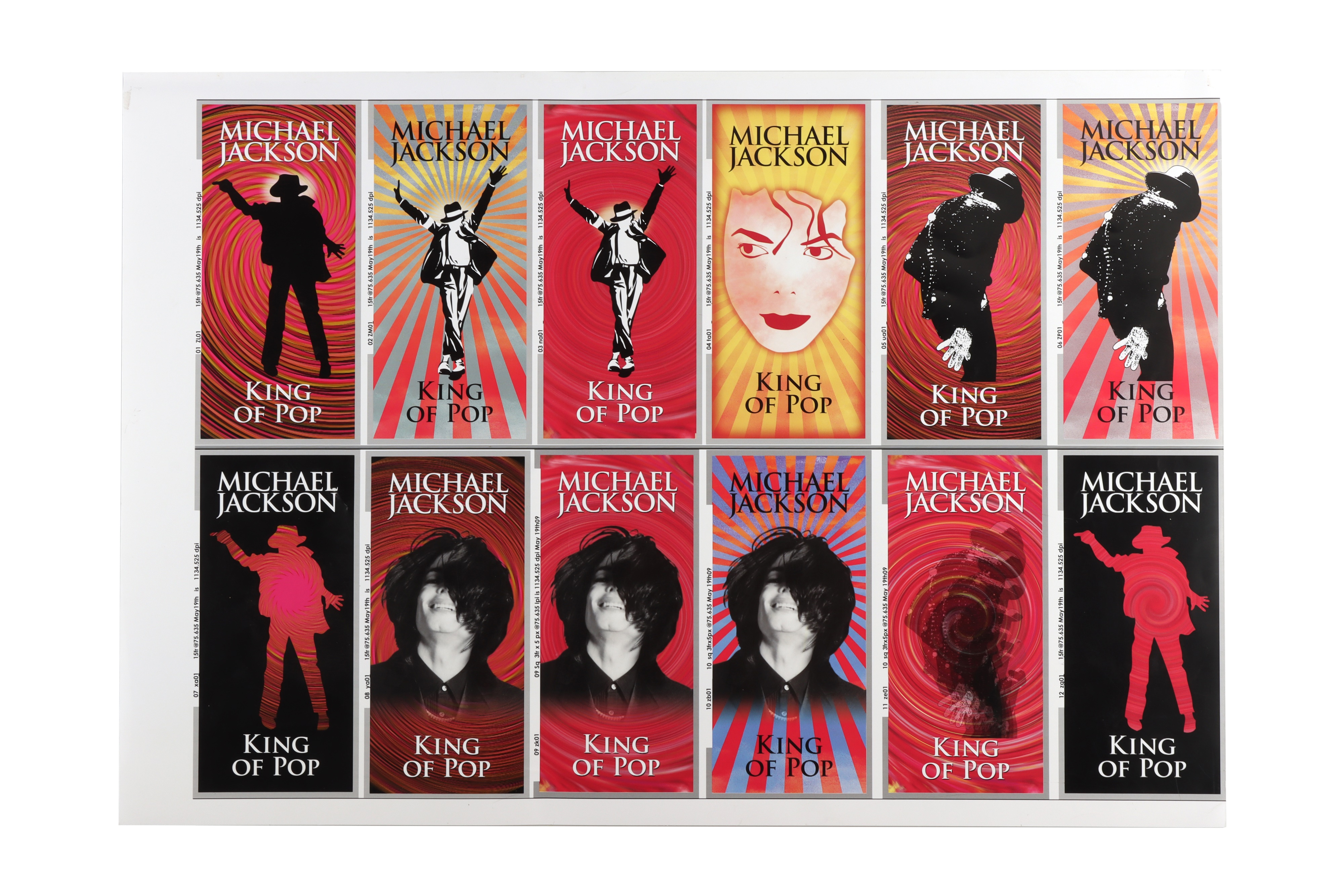 Michael Jackson◾️19枚セット◾️定価41,000円以上◾️ほぼ未再生 Lot 186 - Proof Set of Ticket Designs for Michael