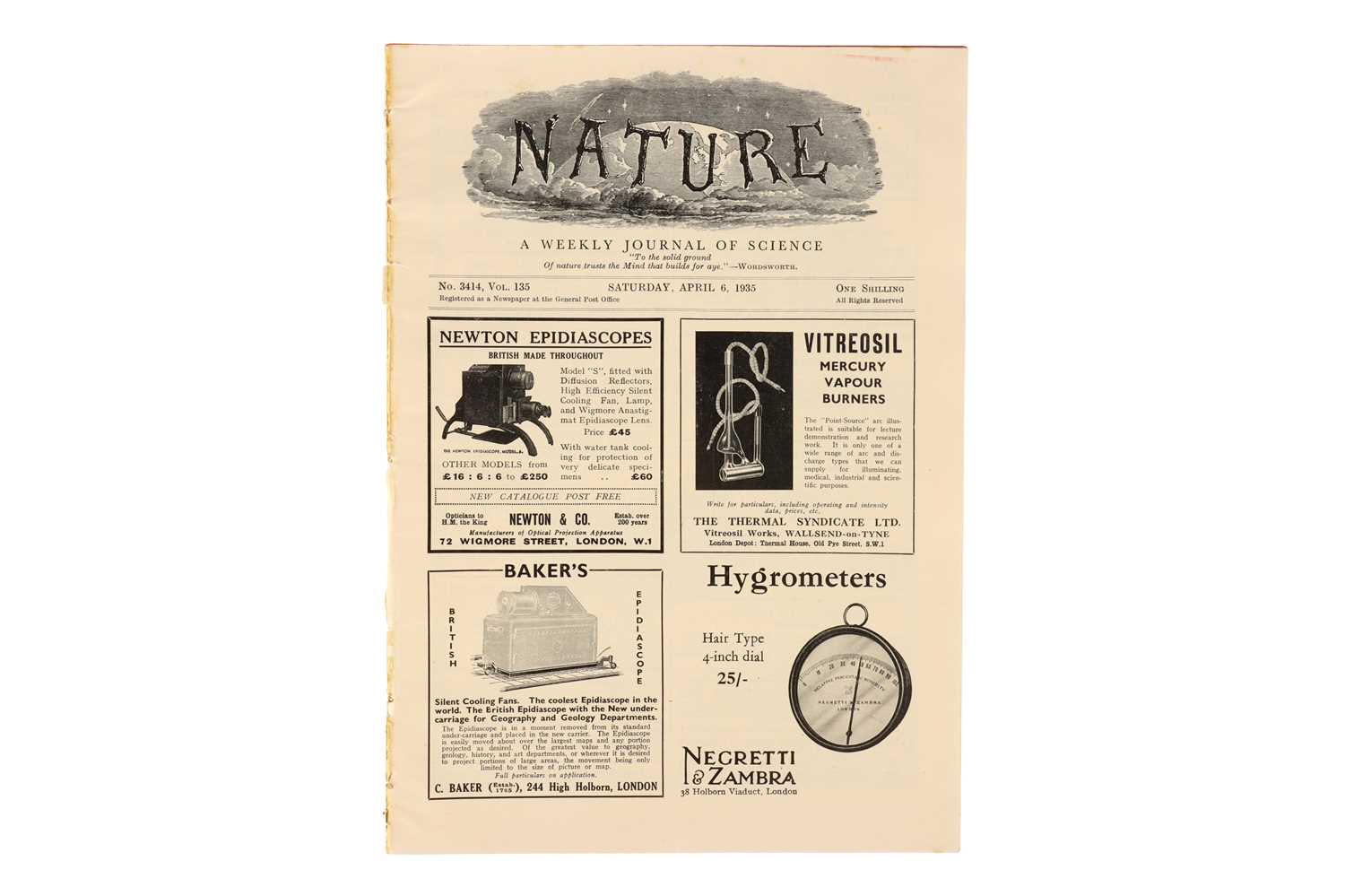 Lot 341 - Collection of Papers In Journals By Nobel Prize Winners