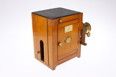 Lot 34 - Brass & Mahogany Magic Lantern By Hughes
