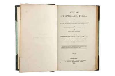 Lot 219 - Greville, Robert Kaye, Scottish Cryptogamic Flora, or Coloured Figures and Descriptions of Cryptogamic Plants