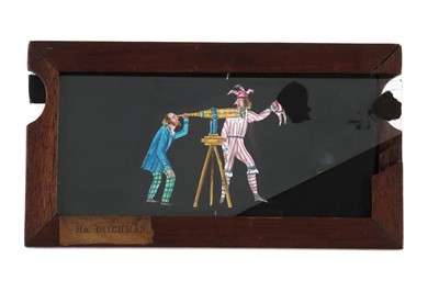 Lot 247 - Magic Lantern Slide of Telescope & Astronomer