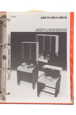 Lot 868 - A Studer A80-RC Master Tape Recroder Reel to Reel Player / Editor