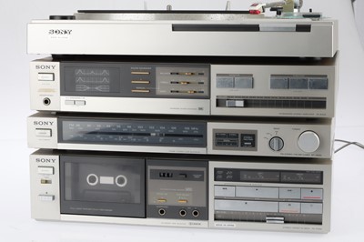 Lot 386 - A Sony HiFi Stack - TA-AX22, ST-JX22L,