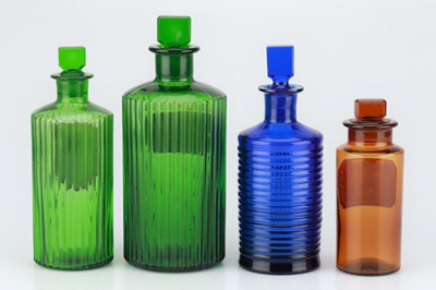 Lot 166 - Collection of 4 Victorian Apothecary Poison Bottles