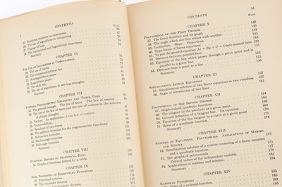 Lot 423 - Logsdon, Mayme Irwin. Elementary Mathematical Analysis, with Tables. Volume I [&] Volume II