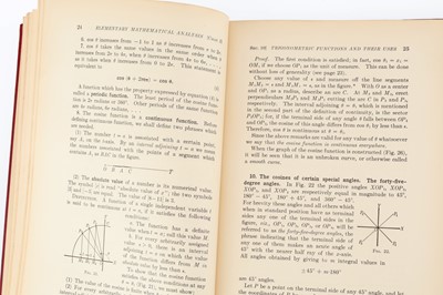 Lot 423 - Logsdon, Mayme Irwin. Elementary Mathematical Analysis, with Tables. Volume I [&] Volume II