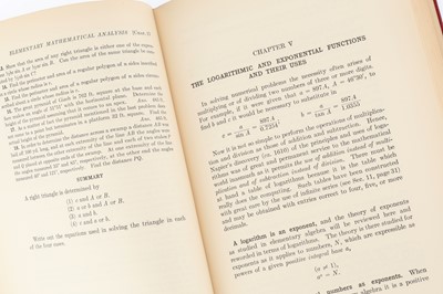 Lot 423 - Logsdon, Mayme Irwin. Elementary Mathematical Analysis, with Tables. Volume I [&] Volume II