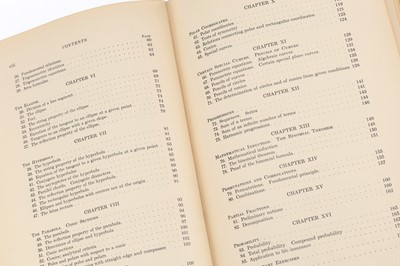Lot 423 - Logsdon, Mayme Irwin. Elementary Mathematical Analysis, with Tables. Volume I [&] Volume II