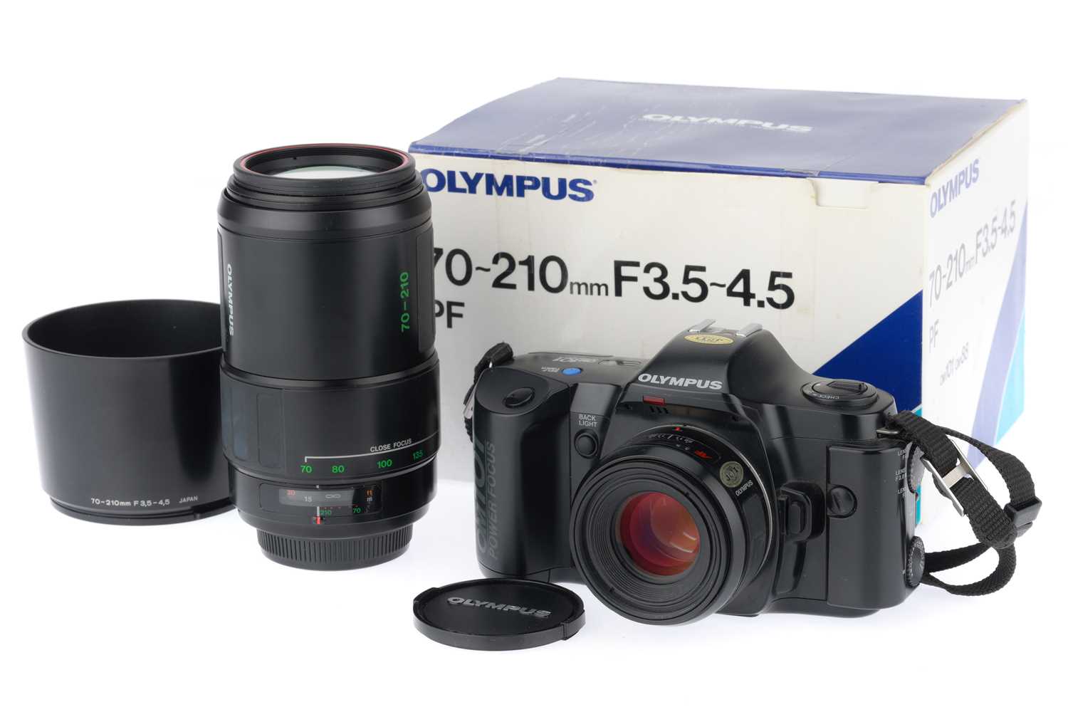 Lot 208 - An Olympus 101 SLR Camera Outfit