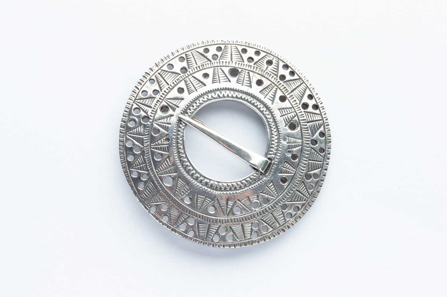 Lot 36 - A David Andersen Silver Aztec Style Brooch