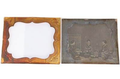 Lot 5 - Daguerreotype-Japanese Women Tea Drinking