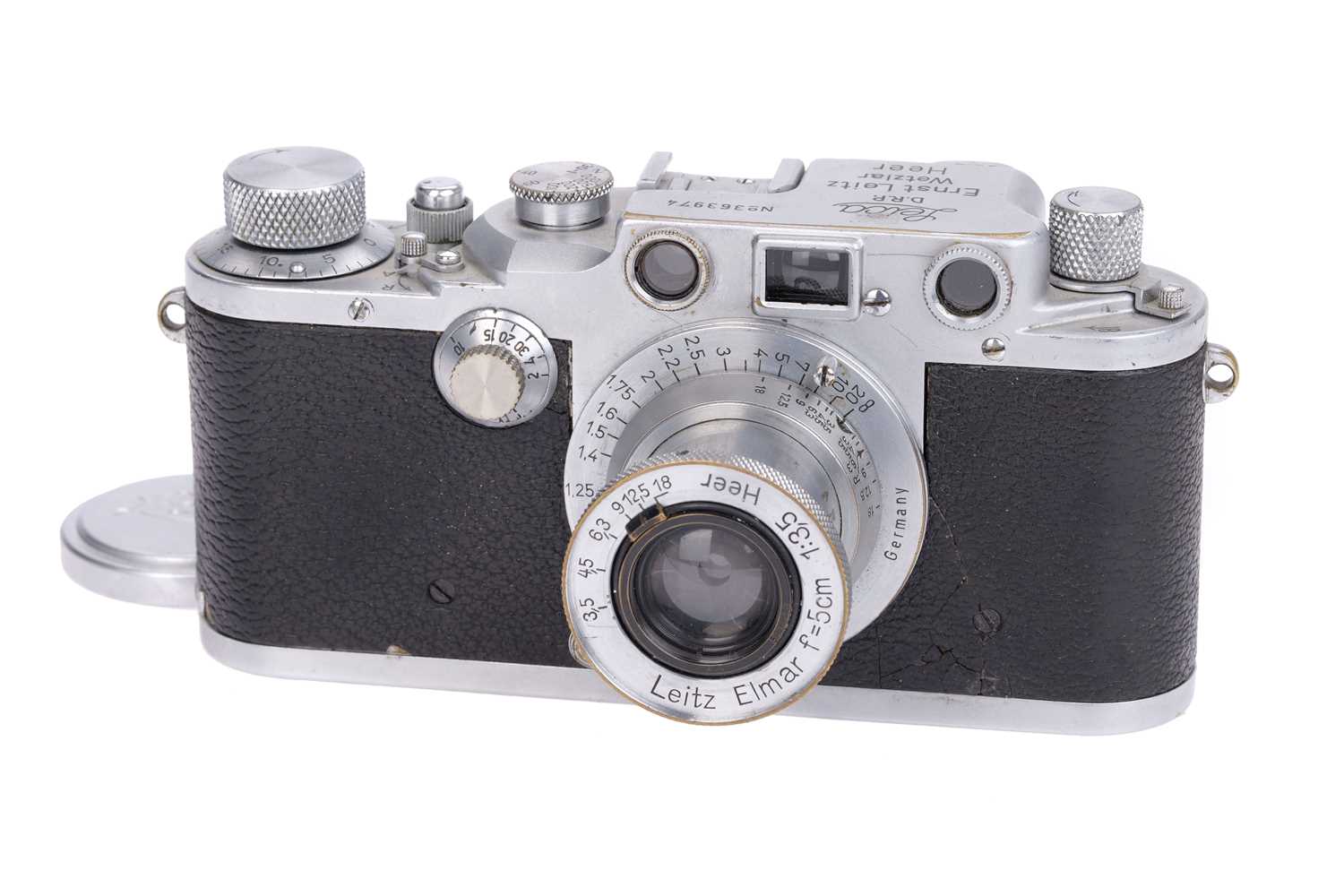Lot 15 - A Leica IIIc 'Heer' & 'Artl.' Rangefinder Camera