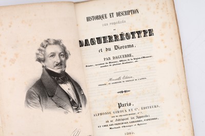 Lot 1 - History and Description of the Processes of the Daguerreotype and the Diorama, By Daguerre