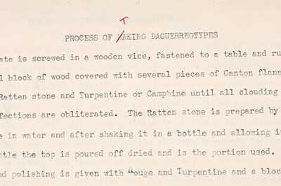 Lot 1 - History and Description of the Processes of the Daguerreotype and the Diorama, By Daguerre