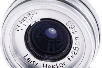 Lot 28 - A Unique Leitz Hektor f/6.3 28mm Lens