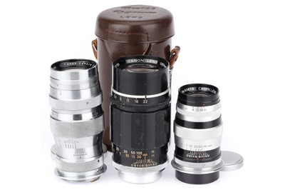 Lot 24 - A Group of Canon L39 Lenses