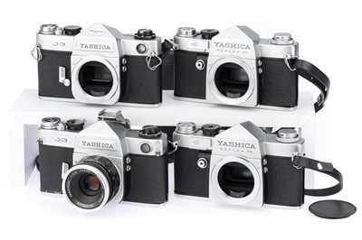 Lot 92 - Two Yashica Reflex 35 J & Two Yashica J-3 35mm SLR Cameras