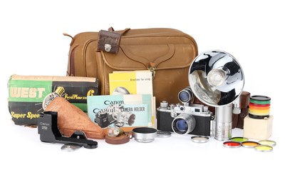 Lot 317 - A Canon IV 35mm Rangefinder Camera Outfit