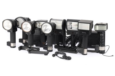 Lot 407 - A Selection of Large Contax, National, & Braun Flash Guns & Power-Packs