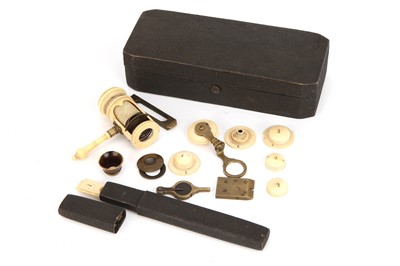 Lot 10 - An Ivory Wilson Screwbarrel Microscope